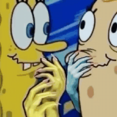 Spongebob And Patrick Standing Together GIF