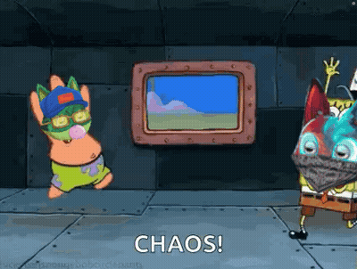 SpongeBob And Patrick Standing Together GIF