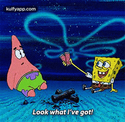 SpongeBob And Patrick Talking GIF
