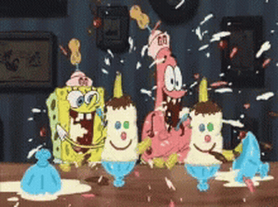 SpongeBob And Patrick With Ice Cream GIF