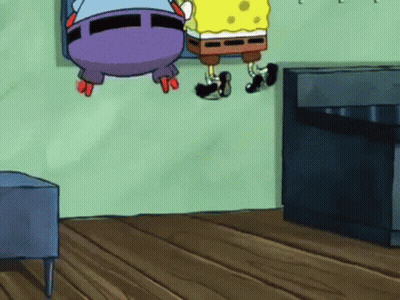 Spongebob And Sandy Cheeks Hanging Upside Down GIF