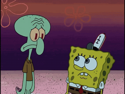 Spongebob And Squidward From The Cartoon Spongebob Squarepants GIF
