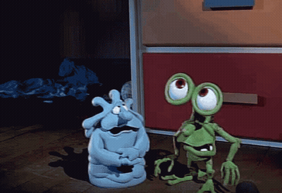Spongebob And Squidward In A Boat GIF