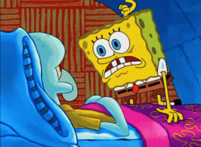 SpongeBob And Squidward In Bed GIF