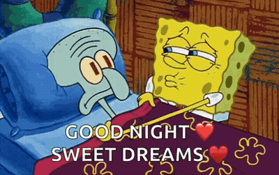 Spongebob And Squidward Laying In Bed GIF