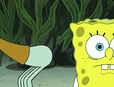 SpongeBob And Squidward On Beach GIF