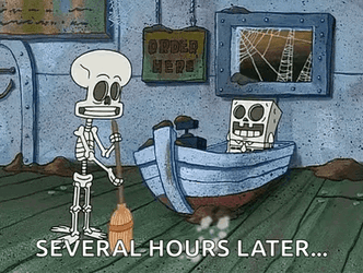 SpongeBob And Squidward Several Hours Later GIF