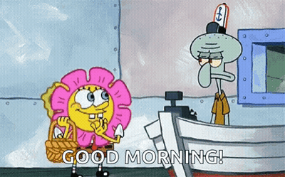 SpongeBob And Squidward Standing Next To Each Other GIF
