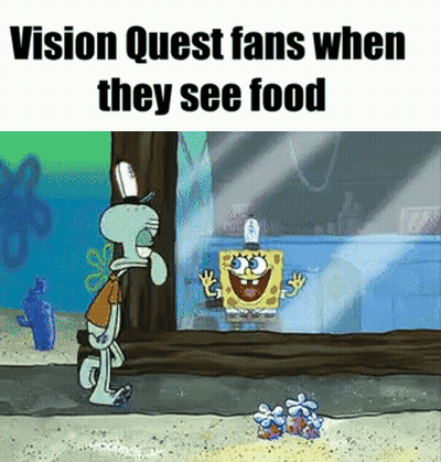 SpongeBob And Squidward Vision Quest Fans Seeing Food GIF