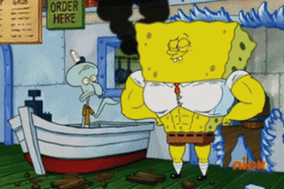 SpongeBob And Squidward With Sign Saying Order Here GIF