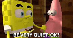 SpongeBob Be Very Quiet GIF