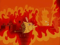 Spongebob Blowing Fire