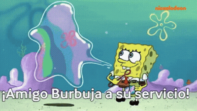 Spongebob Blowing Soap Bubble Amigo Burbuja A Su Servicio GIF
