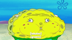 Spongebob Breathing Bloated With Water GIF