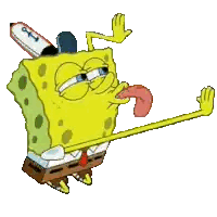 SpongeBob Cartoon Tongue Out Sticker