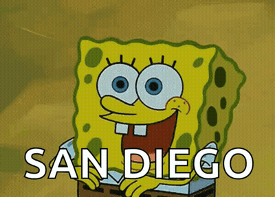 SpongeBob Cartoon With San Diego GIF