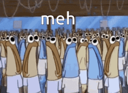 SpongeBob Characters Saying Meh GIF