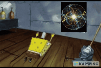 SpongeBob Cleaning Floor With Sphere Picture GIF