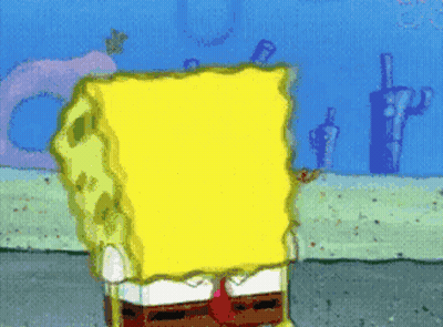 SpongeBob Covering Face With Yellow Block GIF