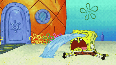 SpongeBob Crying In Front Of House GIF
