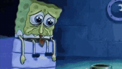 SpongeBob Crying Sitting On Box GIF