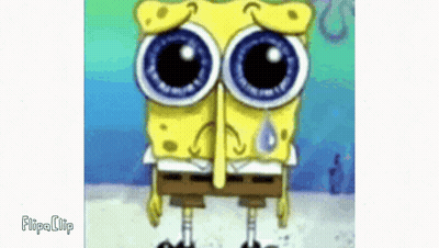 SpongeBob Crying With Tear GIF