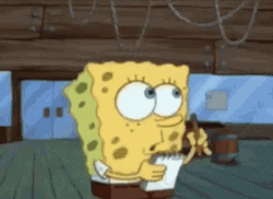 Spongebob Curious Write That Down Noting GIF