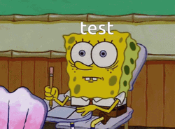 Spongebob Dazed While Taking Test GIF