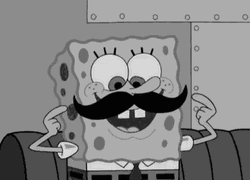 SpongeBob Donning Cute Mustache GIF