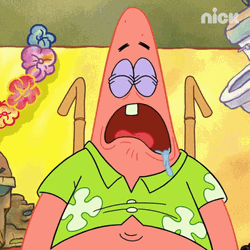 Spongebob Dousing Water On Patrick GIF