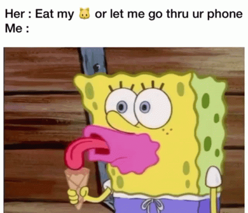Spongebob Eating Ice Cream With Tongue Out GIF