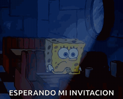 Spongebob Esperando Mi Invitacion GIF