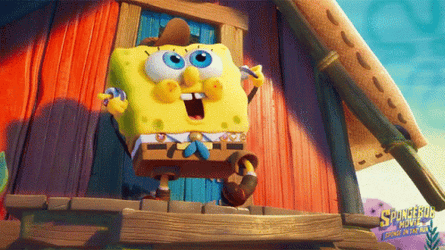 Spongebob Falling Down On Water GIF