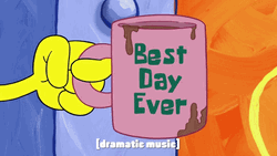 Spongebob Fire Best Day Ever Mug GIF