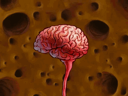 Spongebob Fire Brain Crack GIF