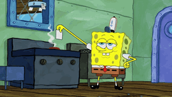 Spongebob Fire Burn Paper GIF