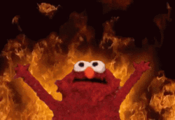 Spongebob Fire Elmo Burning GIF