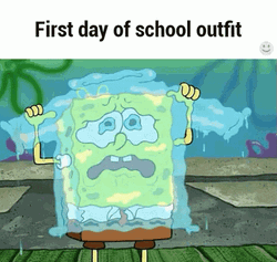 Spongebob First Day School Outfit GIF