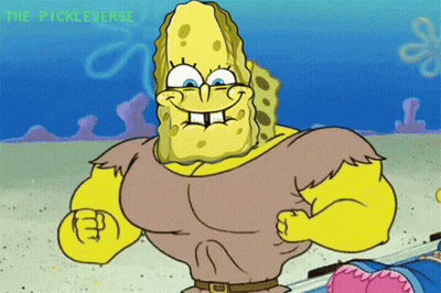 SpongeBob Flexing Muscles The Pickleverse GIF