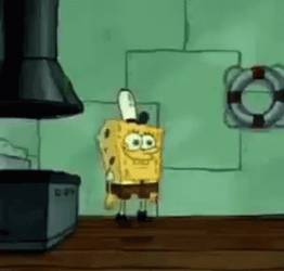 SpongeBob Floating Then Vanishing GIF