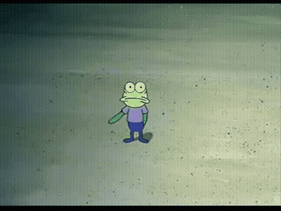 SpongeBob Frog On Beach GIF