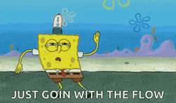 SpongeBob Going With The Hustle And Flow GIF