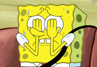 SpongeBob Hands On Face GIF