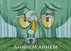 SpongeBob Handsome Squidward Ahem Ahem GIF