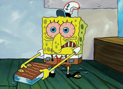 Spongebob Holding Book Saying ABC GIF