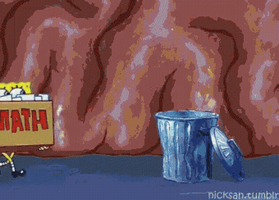 SpongeBob Holding Box Of Math Over Head GIF