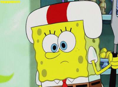Spongebob Holding Clothespin In Mouth GIF