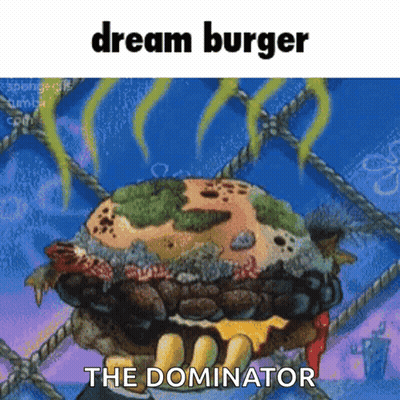 SpongeBob Holding Dream Burger GIF