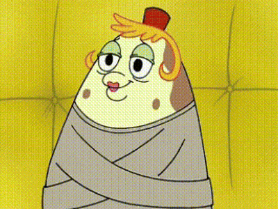 SpongeBob Holding Lighter Smiling GIF