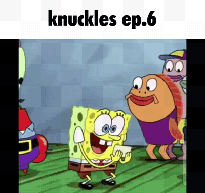 Spongebob Holding Paper Knuckles Ep.6 GIF